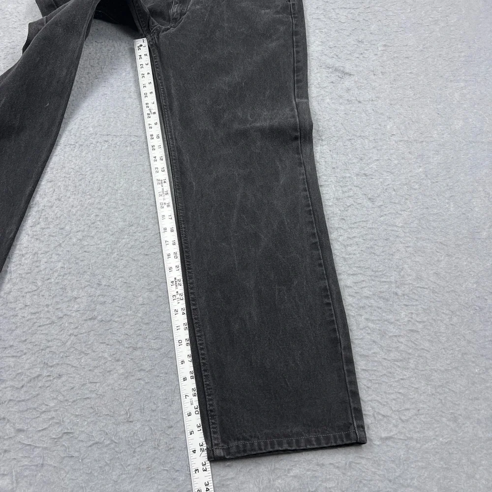 Levi's 505 Jeans Mens 40x33 Black 100% Cotton‎ Denim Regular Fit Straight Leg